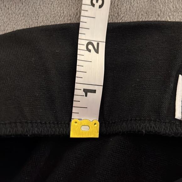 Betty Blue Vintage Black Stretch Knit Stirrup Pants Size Junior Large Wide Waist - Picture 5 of 10